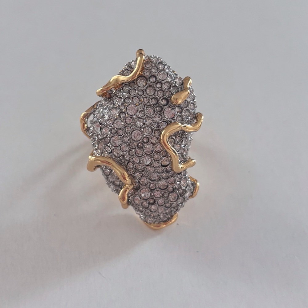 NWOT Alexis Bittar Solanales Large Crystal Pave Geode Ring - Picture 5 of 7